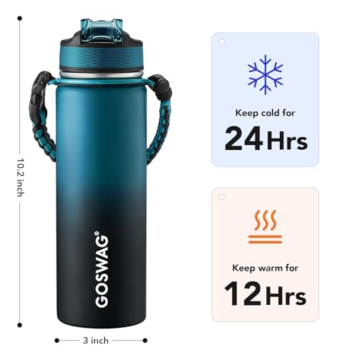 24oz Insulated Stainless Steel Travel Water Bottle