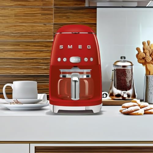 50's Retro Style Aesthetic Drip Coffee Machine with 10 Cup Glass Carafe