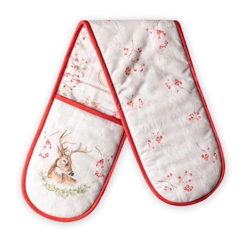 Double Oven Mitts 100% Cotton Double Oven Glove