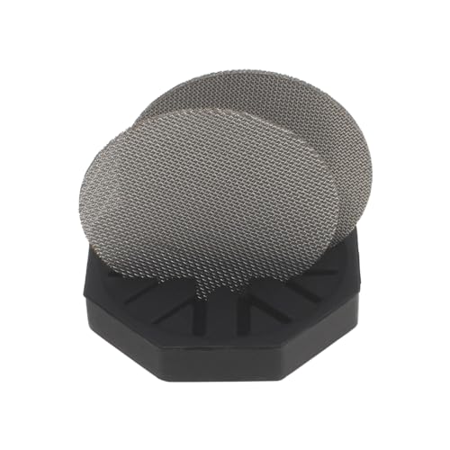 53.5mm Puck Screen Stainless Steel Espresso Puck Screen Coffee Filter Mesh with Silicone Holder Compatible with Espresso Machine 54mm Portafilter Basket