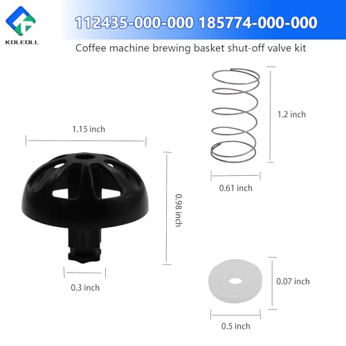 2 Pack Coffee Maker Brew Basket Stop Valve Kit 112435
