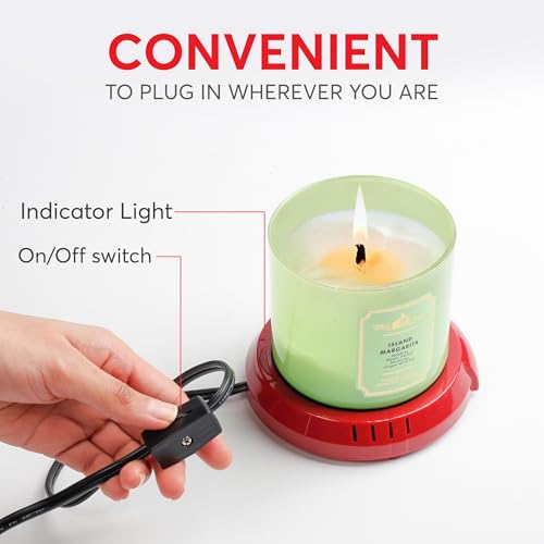 Large Candle Warmer Plate Safely Releases Scents Without a Flame (80 Count)