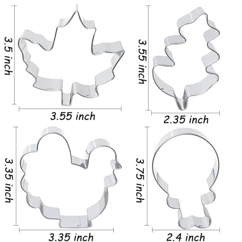 Thanksgiving Cookie Cutters Set 7PCS Large (7 Count)