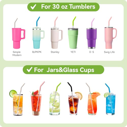 Metal Straw Reusable for Stanley 30 OZ Tumbler
