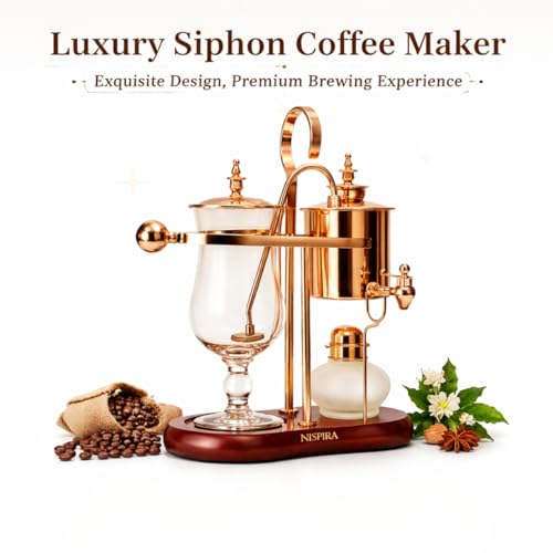 Belgium Royal Family Balance Syphon Unique Gravity Vintage Coffee Maker Vacuum Brewing System Copper 500 ml