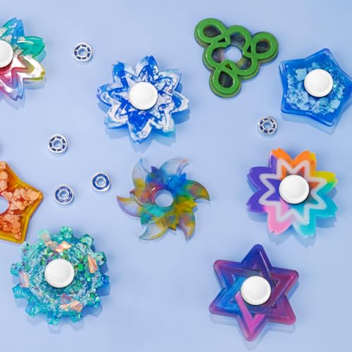 16 Pack Fidget Spinner Bearing and Cap Replacement Set (32 Count)
