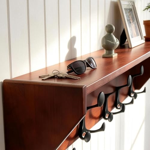 Wall Shelf with Hooks