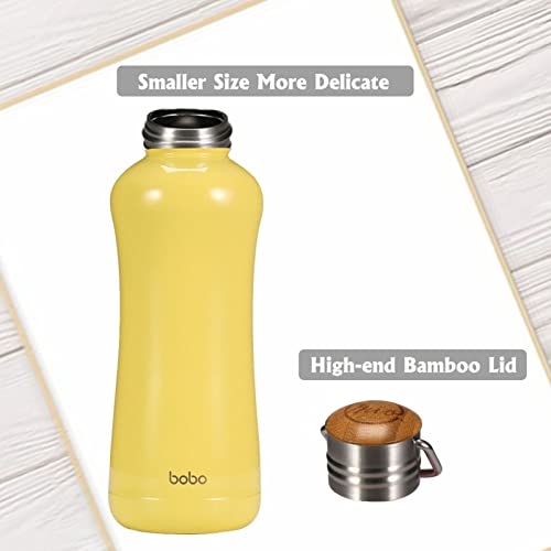 Mini Insulated Water Bottle With Bamboo Lid