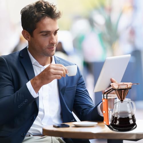 Coffee Dripper Stand Filter Cup Holder with Handle Lightweight Coffee Filter Rack for Various Sizes 7.48 X 4.72 X 3.54 in Home Brewing