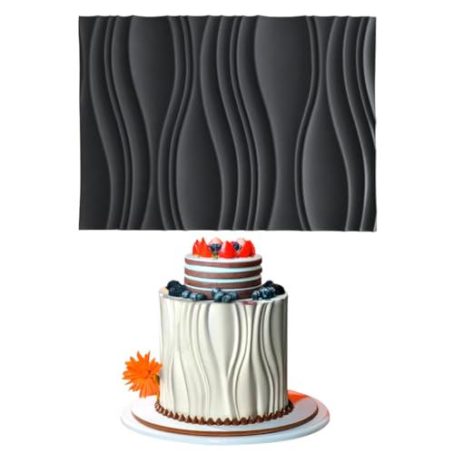 Silicone Fondant Mold Wave Pattern Embossing Mat for Cake Decorating DIY Clay