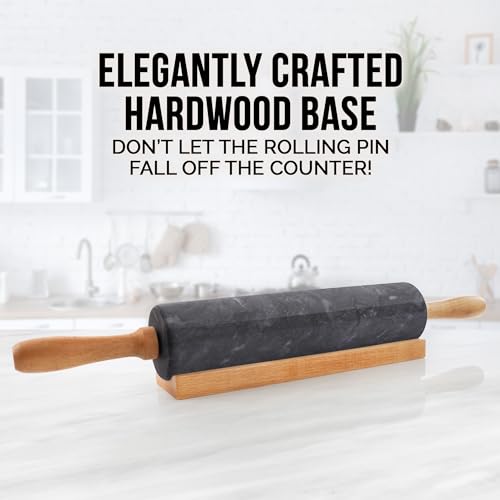 17 Inch Marble Rolling Pin With Stand