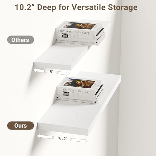 10" Deep Floating Shelves (2 Count)