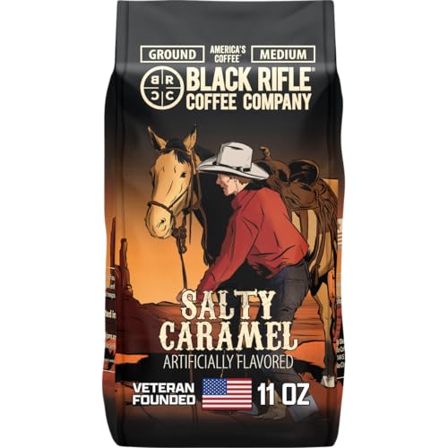 Black Rifle Coffee Medium Roast Ground Coffee Salty Caramel 12 oz (11 Ounce)