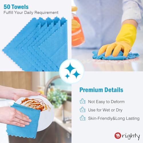 Microfiber Cleaning Cloth Bulk (50 Count)