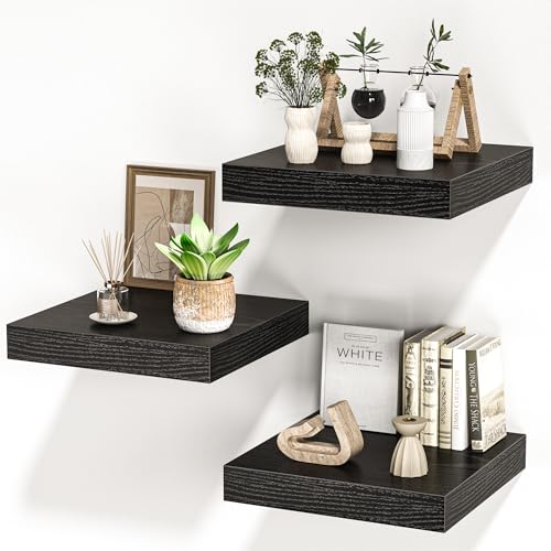 Square Floating Shelves for Wall (3 Count)