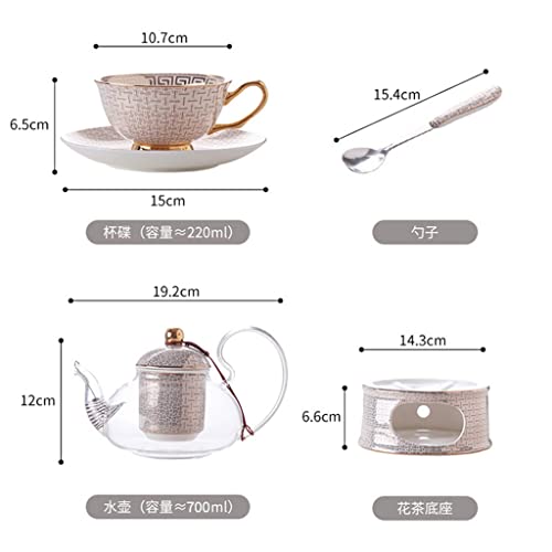 Bone China Afternoon Tea Cup and Tea Set Home Flower Teapot