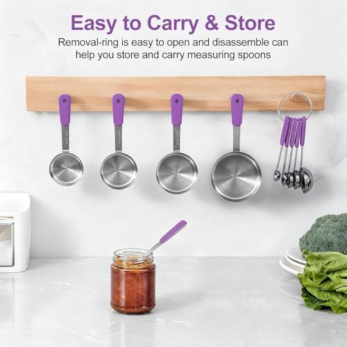 Measuring Cups and Spoons Set Stainless Steel 10 Piece for Cooking and Baking (10 Count)