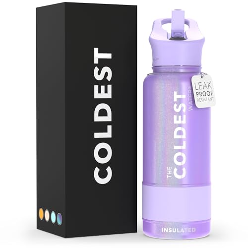 Coldest Insulated Water Bottle with Straw Lid