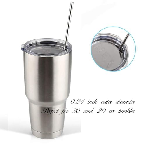 Set of 10 Stainless Steel Straws (10 Count)