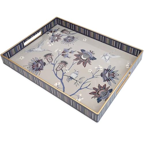 Rectangle Plastic Serving Tray with Handles