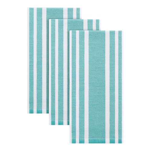 Premium Cotton Stripe Kitchen Towels 3 Pack (3 Count)