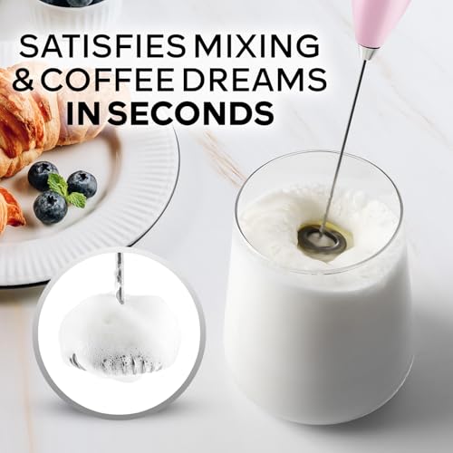 Powerful Milk Frother Wand With Duracell Batteries