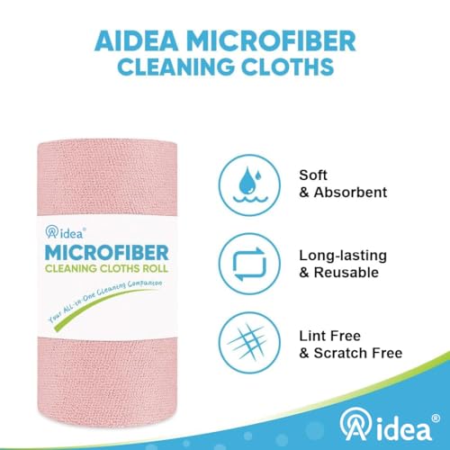 Microfiber Cleaning Cloth Roll (55 Count)