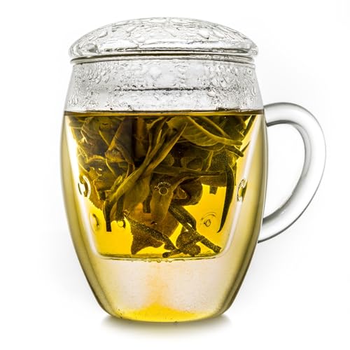 Tea Glass with Infuser and Lid 400ml