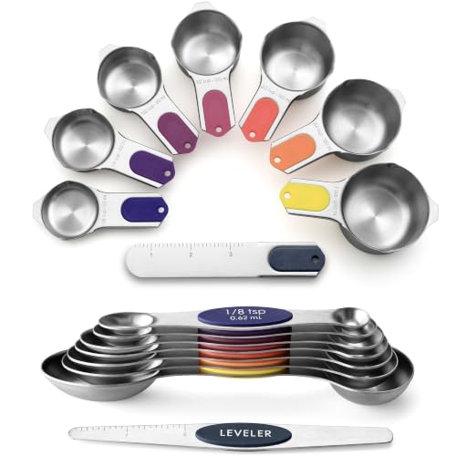 Magnetic Measuring Cups & Spoons Set of 15 (15 Count)