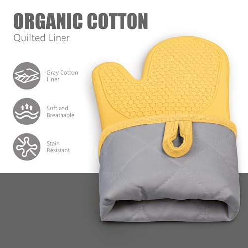 Silicone Oven Mitts and Pot Holders Sets