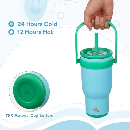 30 oz Tumbler with Handle and Straw