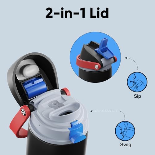 Insulated Water Bottle with Straw