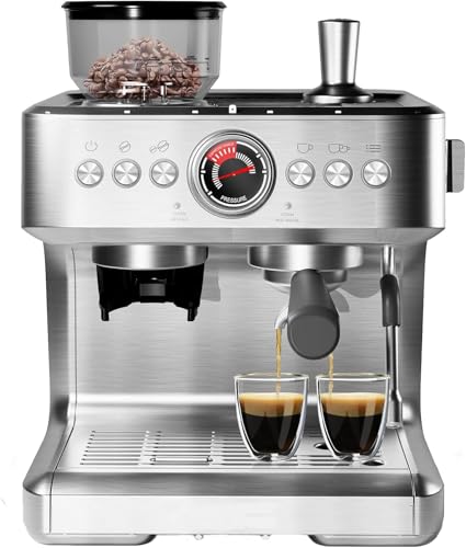 Espresso Machine with Grinder & Milk Frother