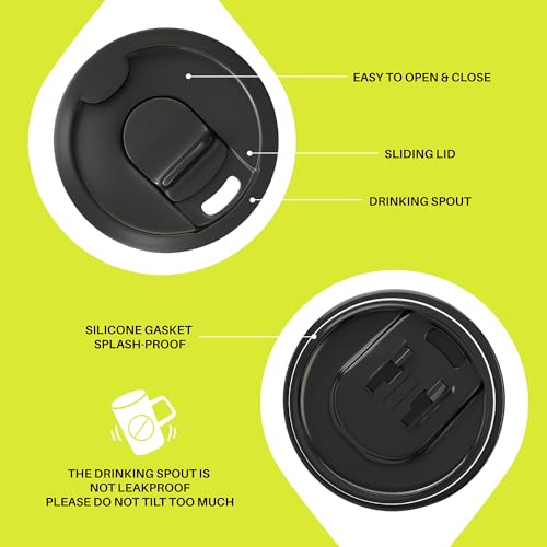 16 oz Insulated Coffee Mug with Lid and Handle