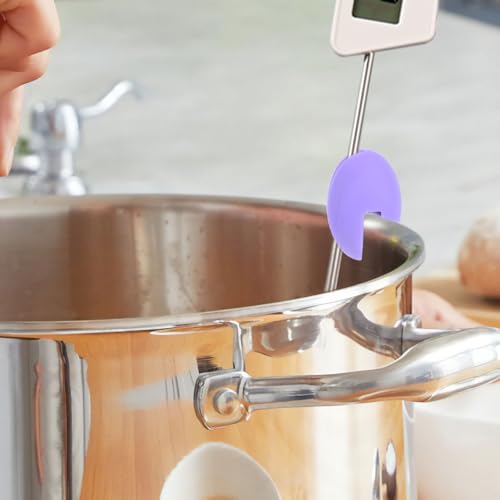 Thermometer Pot Clip Temperature Probe Clip Holder for Pots and Pans Cooking Thermometer Bracket for Candy Baking Meat Saucepan 1.85 X 1.14 X 1.14 in