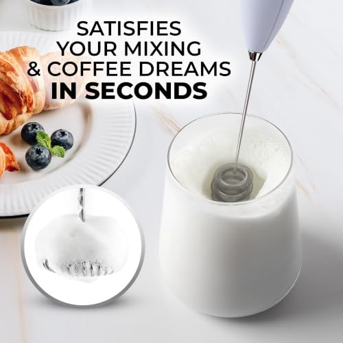 Powerful Milk Frother Wand With Duracell Batteries