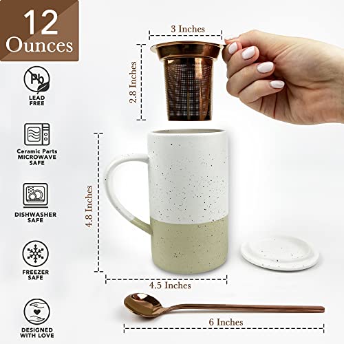Ceramics Tea Cup with Loose Leaf Infuser