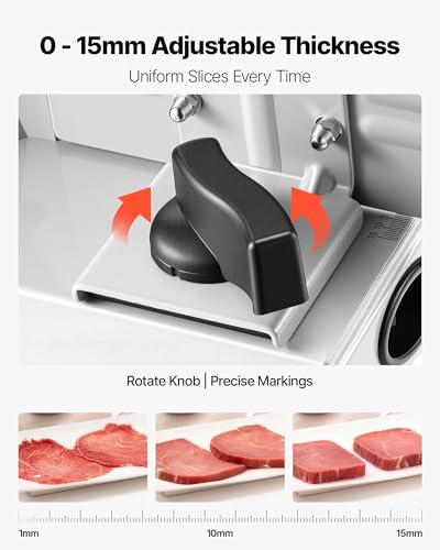 Meat Slicer 7.5" Electric Deli Slicer with 2 SUS420 Blades