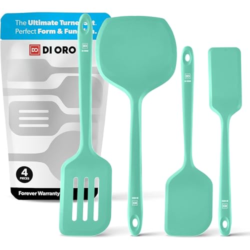 DI ORO Silicone Turner Spatula Set (4 Count)