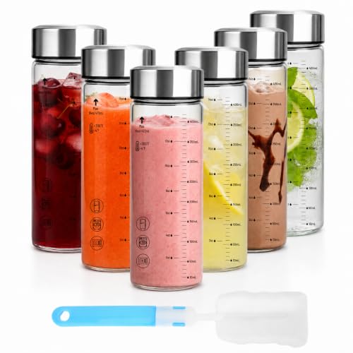 16 oz Glass Juice Bottles with Lids
