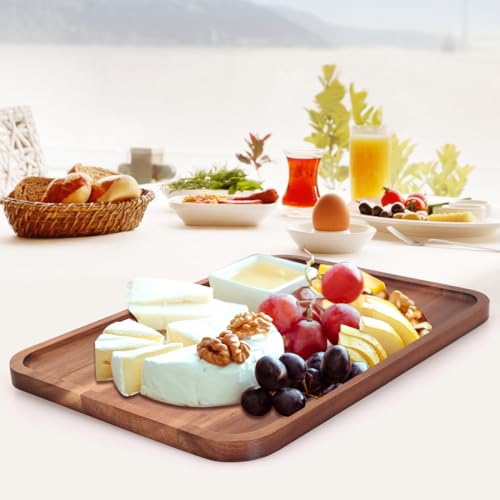 Rectangular Acacia Wood Tray Large Charcuterie Boards Party Serving Platter