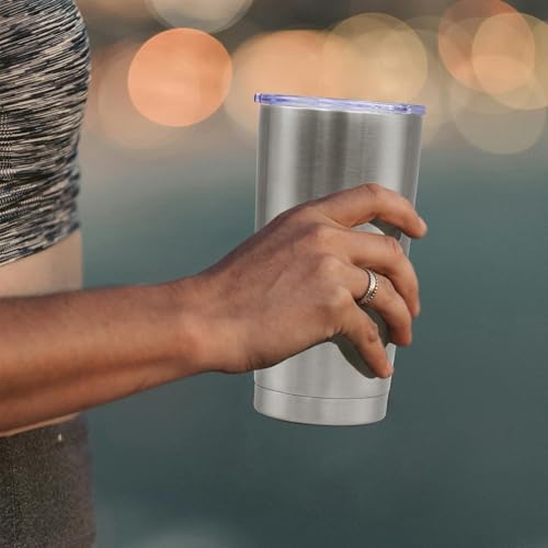 20oz Tumbler Insulated Coffee Tumblers with Lid Stainless Steel SS 12P (12 Count)
