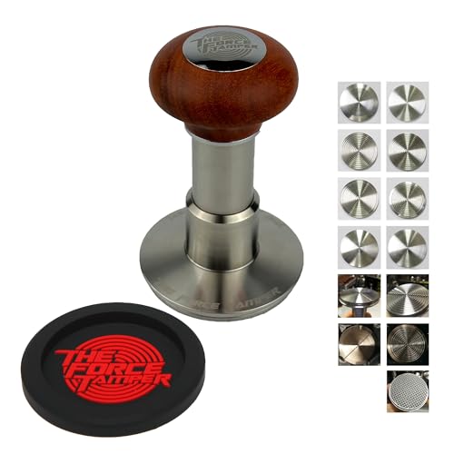 58.35mm Full Set Reddish Brown Wooden Jellyfish Handle Coffee Tamper