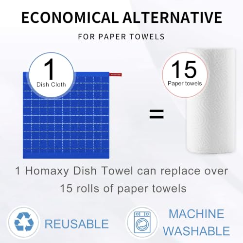 100% Cotton Terry Kitchen Dish Cloths (6 Count)