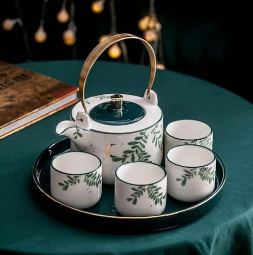 6 Piece Luxury Porcelain Tea Set with Teapot