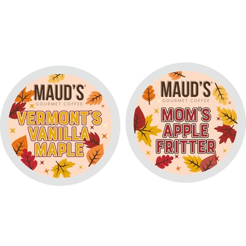 Maud’s Maple Vanilla & Apple Fritter Flavored Coffee Pods Variety Pack 36ct (36 Count)