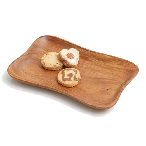 Woodard & Charles Acacia Wood Large Pinched Serving Tray (24 Count)