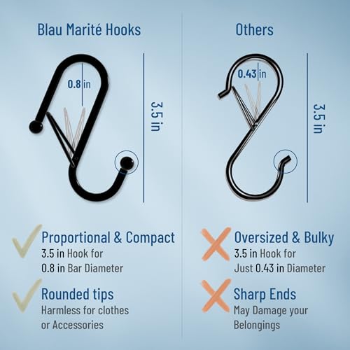 10 Pack Metal S Hooks for Hanging (10 Count)