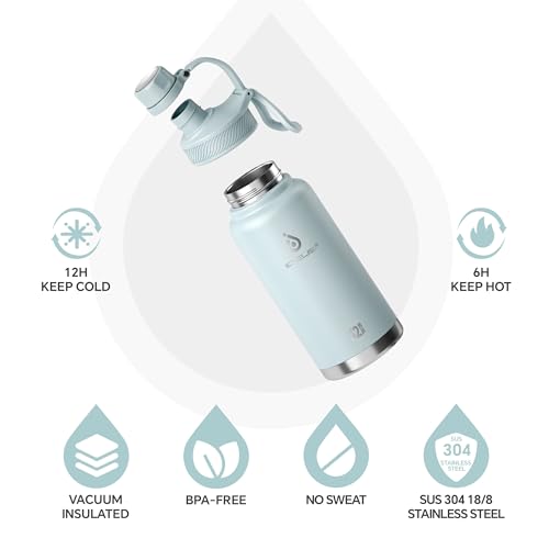 Insulated Stainless Steel Water Bottle with 2 Leak