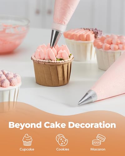 140 Piping Bags and Tips Set Frosting Piping Kit for Beginner & Pros